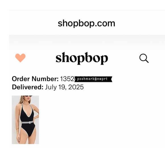 NWT 💯 L*Space Caicos One Piece Belted Halter Swimsuit Swimwear Black White XS - Picture 11 of 14